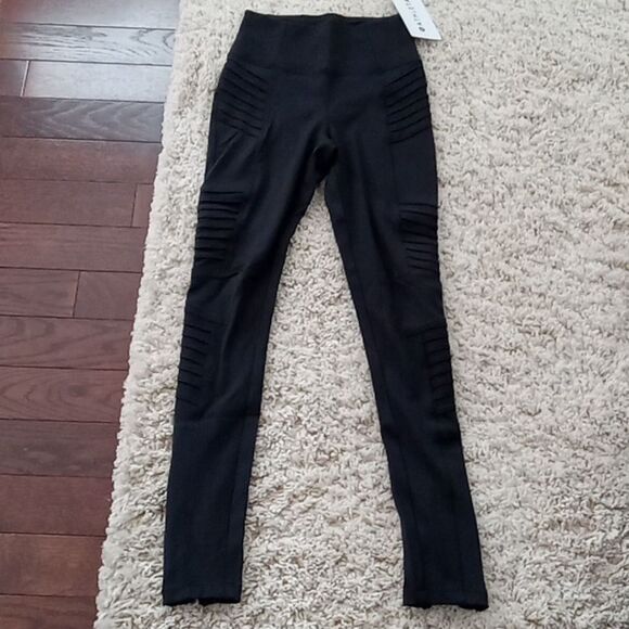 Athleta Delancey Moto High Rise Tights / Leggings Size XXS NWT - Picture 4 of 4